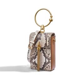 Bolsa Feminina Luxury Fashion Designer Genuine Snake Skin Mini Sac A Main Cross Body Crossbody Bags Women Leather Handbag