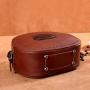 2021 Autumn And Winter Creative New Designer Luxury Women Fashion Small Round Bag Retro Genuine Leather Shoulder Bag Cross Body