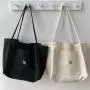 Custom Logo Thick Cotton Canvas Chic School Bag Women Lady Handbag Eco Friendly Shopping Cotton Tote Bag Shopping Bags