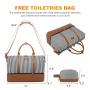 Sucipi 2022 Weekender Bags with Shoes Compartment Large Canvas Toiletry Duffel Bags Men Women Travel Bags