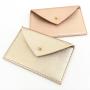 Wholesale Women Credit Card Holder Metallic Leather Envelope Purse Wallet Ladies Mini Card Holder