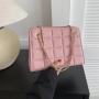 Women's Shoulder Bags 2024 New Korean Retro Chain Solid Color Armpit Bag Lingge Casual Bags for Women