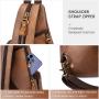 LOVEVOOK Fashion Canvas Crossbody Backpack Genuine Leather Shoulder Bag Casual Daypacks for Men Cycling Hiking Travel Sling Bag