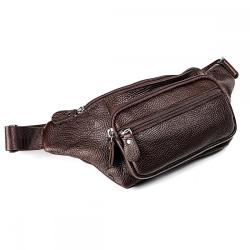 Fashion Man Bumbag In Stock Custom Logo Wholesale Leather Waist Belt Bag For Men