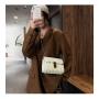 2021 New  Pleated Ladies' Bag Solid Color Luxury Shoulder Bag Fashion Chain Small Thread Square Zipper Bag With Lock