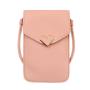 New Ladies Fashionable Heart-Shape Decorated Transparent Touch Screen Mobile Phone Bag Simple Women's Student Messenger Bag