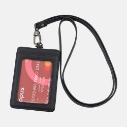 Promotion Leather Vertical Office ID Card Holder Slim Lanyard ID Badge Card Holder with Logo