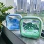 Wholesale 7 Colors 4 Sizes PVC Cosmetic Organizer Transparent Window Make Up Pouches Travel Cosmetic Bag Clear Makeup Bag