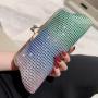 factory price Luxury Hand pink gradient  Diamond Evening Bag Clutch bag Women'S Wedding crystal purse bags sac tendance 2024