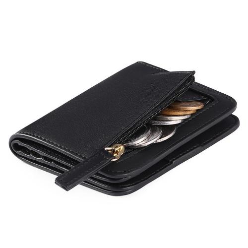 ZR680 RFID Women's Wallet Small Purse Trend Buckle Short Card Bag PU Business Wallet Card Holder Case Money Clip Customized logo