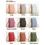 KBW061 Hot Sale Large Capacity Solid Color Fashionable Simple Shoulder Bag Touch Screen Cross-body Women's Mobile Phone Bag