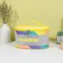 New Letter Printing Makeup Bag Waterproof Large Capacity Wash Bag Translucent Frosted Cosmetics Storage Bag