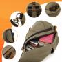 LOVEVOOK hot sale Sling Bag Canvas Crossbody Backpack men Shoulder  Casual Daypacks chest bags Travel Backpacks