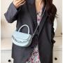 2024 Women's Handbag New Fashion Single Shoulder Crossbody Bag Thick Chain  PU Cover  Saddle Ladies Bag