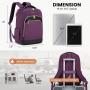 Fashion Quilted waterproof 15.6 17in smart laptop backpack with USB Port business school bag custom anti theft laptop backpack