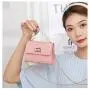 New Fashion Women Handbag Custom Pure Color Cross-body Single Shoulder Bag Bolsos Lock Stone Grain Pearl Jelly Color Mini Bag