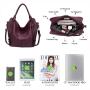 2pcs Retro Fashion Classic PU Shoulder Bag luxury leather strap Hobo Bags Ladies Large Purses and Handbags Set Tote Bag Women