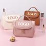 PU Waterproof Multi-pockets Makeup Storage Zipper Closure Travel Toiletry Pouch Soft PU Cosmetic Bags For Women