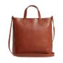 Vintage single shoulder bag business casual crossbody bag brown leather messenger bag for women and men