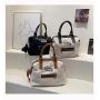 Fashion Travel Handbag Tote Bag Drawstring Canvas Tote Bag With Zipper Pocket Large Canvas Tote Bag Plain