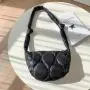 Korean New Shoulder Bag Women's Fashion Casual Crossbody Bag Large Capacity Soft Leather PU Creative Embroidery Dumpling Bag