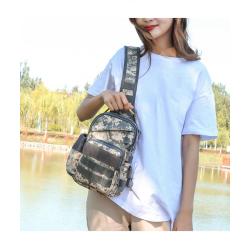 HR504 Unisex Chest Bag New Outdoor Portable USB One Shoulder Crossbody Bag Oxford Small Travel Cycling Waist Bag