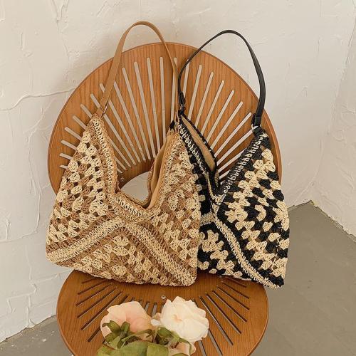 Custom boho beach bag Wholesale Fashionable Luxury Tote Bags Raffia Seagrass Woven Straw Vacation Sling Bag
