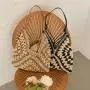 Custom boho beach bag Wholesale Fashionable Luxury Tote Bags Raffia Seagrass Woven Straw Vacation Sling Bag