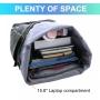 LOVEVOOK 2022 Foldsack Lightweight Waterproof Rugged Backpack for Women Men 15.6Inch USB Laptop Backpack Large Roll Top Backpack