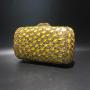 Luxury hollow metal women party bag handmade rhinestone purse wedding bags elegant gold evening clutch bags