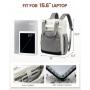 LOVEVOOK Wide Open Travel Backpack Purse Student School Work Business Computer Tote Daypack 15.6 Inch Laptop Backpack for Women