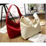 Fashionable Denim Canvas Shopping Bag Waterproof Shoulder Computer Bag for Men and Women with Two Handles for Art Students