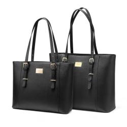 Lovevook high quality 15.6 inch PU leather women laptop bag large shoulder tote laptop bags ladies office laptop handbags