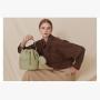 Black Color Fashion Flower Shape Soft Leather Ladies Bucket Bags With Mini Pouch Sac Main Femme Large Capacity Women Handbags