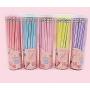 Pencil Wholesale Macaron Triangle Rod Head Painting Pen Learning Stationery HB Lime with Rubber Black Stationery Set Wood ZHE