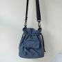 2024 New style Fashion Handbags Plain sling bags for women crossbody  Drawstring Ruffles Nylon tote bag