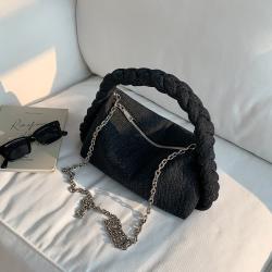 Denim Designer Shoulder Bags Braid Bag Wholesale Handbag Factory Inside Pocket Zipper Bag Ladies Women Fashion Handbags