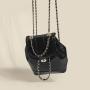 South Korea'S Small Spring And Autumn Mini Fragrant Wind Chain Backpack Female Ins Student Oil Wax Leather Shoulder Bag