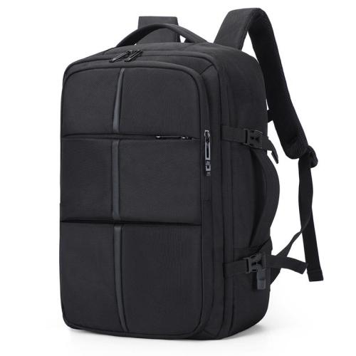 17-Inch Expandable Nylon Laptop Backpack Large 39L Capacity Customized Logo Waterproof Independent Shoe Compartment Computer Bag