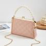 2024 Ladies Pearl Embroidered Tote Handbag Fashionable Portable Bag with Single Strap and Chain Decoration Wholesale Ling