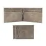 Custom zip pocket travel men genuine leather money bag purse leather wallet with money clip