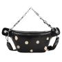 HR604 Women Chest Bag New Fashion Personalized Chain Hardware Decoration Girls' One Shoulder Crossbody Bag Versatile Waist Bag