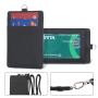 2024 New Single Lanyard Magnetic Id Name Credit Card Holder Leather Office Table Business Card Holder