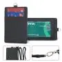 2024 New Single Lanyard Magnetic Id Name Credit Card Holder Leather Office Table Business Card Holder
