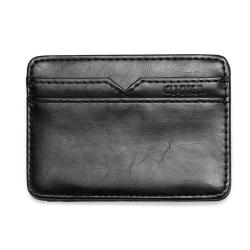 KHF005 Thread Unisex Wallet Magic Money Clip Zipper Purse Slim Leather Wallet Business ID Credit Card Case