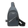 Men's Chest Bag New Simple Multi-layer Leisure PU Messenger Bag Fashion Anti-theft Shoulder Bag With USB