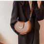 HR643 Women's Popular New Fashion Design Bag Crossbody Saddle Bag PU Single Shoulder Magnetic Button Underarm Women's Luxury Bag