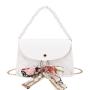 2024 New Mini Fashionable Lady's Embroidered Shoulder Bag Small Square Beaded Bow with Single Chain Portable DIY Accessories