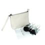 Pure Milky Ivory White Secure Smell-Proof Pouch with Combo Lock for Your Valuables and Accessories