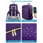 LOVEVOOK Lightweight Smart Business Backpack Travel Water Resistant Daypack College bookBag with USB Laptop Backpacks Unisex